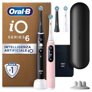 Oral-B Spazzolino Elettrico Ricaricabile iO 6 Nero e Rosa