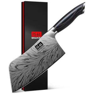 SHAN ZU Coltello da Cucina Professionale 18 cm - Acciaio Giapponese a Polvere 63 HRC
