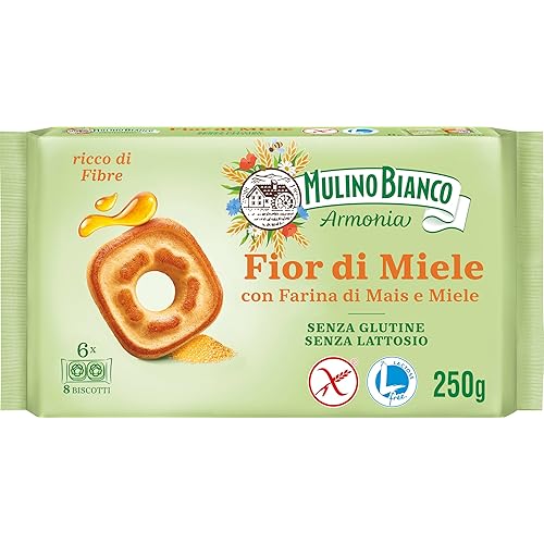 Mulino Bianco Fior di Miele Biscotti Frollini al Miele Millefiori con Farina di Mais Mulino Bianco Fior di Miele Biscotti Frollini al Miele Millefiori con Farina di Mais