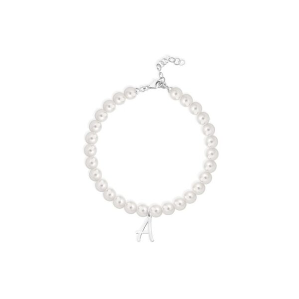Bracciale Donna Hiriwa Perle Naturali Lettera Argento MADE IN ITALY BRPL010