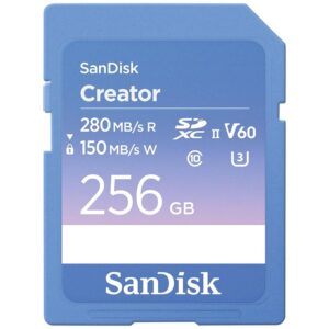 SanDisk Creator Scheda SD UHS-II 256GB (Per DSLR i Fotocamere Mirrorless)