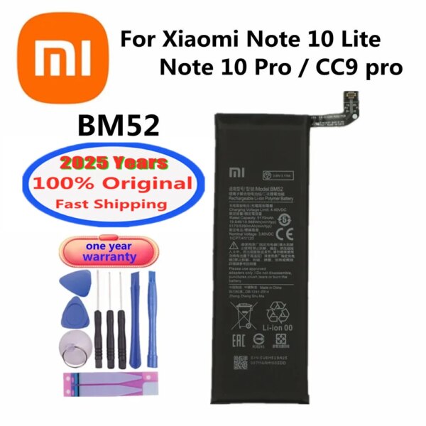 Nuovo BM52 Batteria Originale al 100% Per Xiaomi Mi Note 10 Lite 10Lite/Note 10 Pro