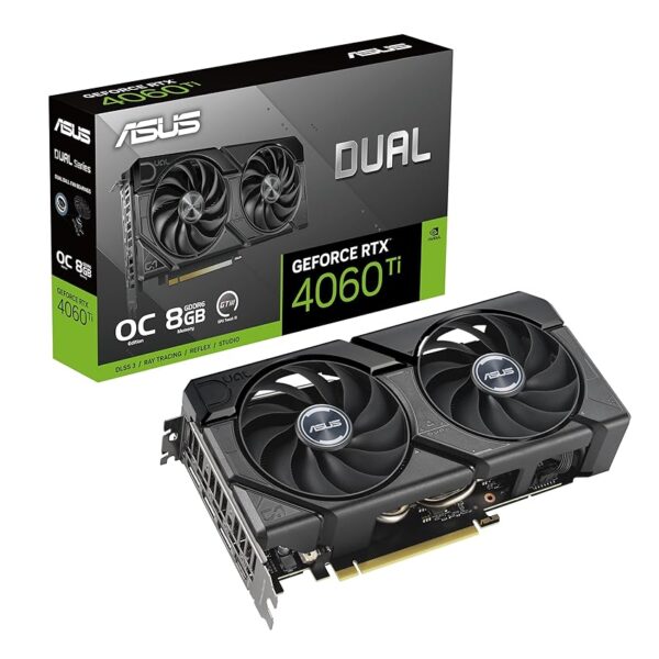ASUS DUAL NVIDIA GeForce RTX4060 TI EVO OC Edition Scheda Grafica