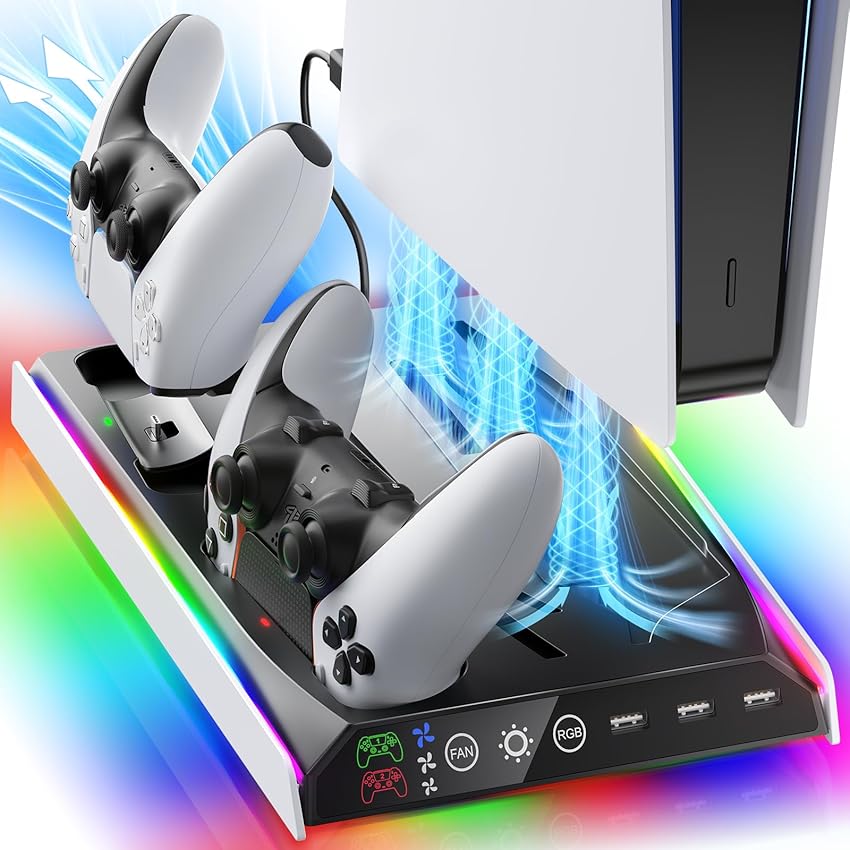 Fenolical Supporto PS5/Slim/Pro con Ventola di Raffreddamento Regolabile Fenolical Supporto PS5/Slim/Pro con Ventola di Raffreddamento Regolabile