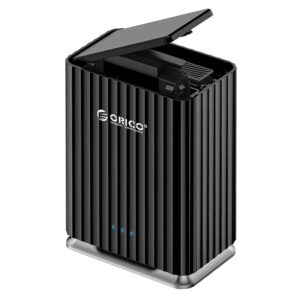ORICO 2 Bay Hard Drive Enclosure USB C Plug and Play DAS con Adattatore di Alimentazione da 12 V/4 A