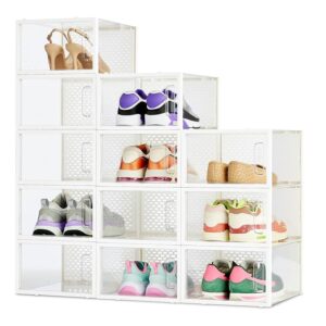 Amazon Basics Scatole per scarpe impilabili e pieghevoli