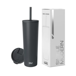 Simple Modern Tazza Termica da Viaggio con Cannuccia e Coperchio | Bicchiere Termico