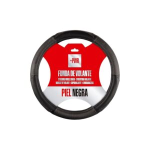 +PWR Car Parts Coprivolante in pelle di Forage Nero Universale per volanti di autovetture