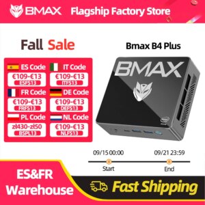 Bmax B4 Plus Mini Pc Windows 11 Pc Intel N100 16Gb 512Gb Ssd 2*Hdmi 1*Type