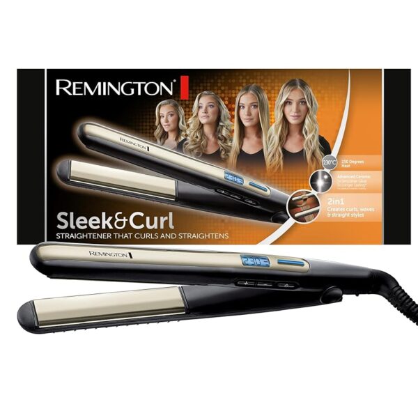 Remington Piastra Sleek & Curl - Ottimo per lisciare e modellare Ricci e Onde