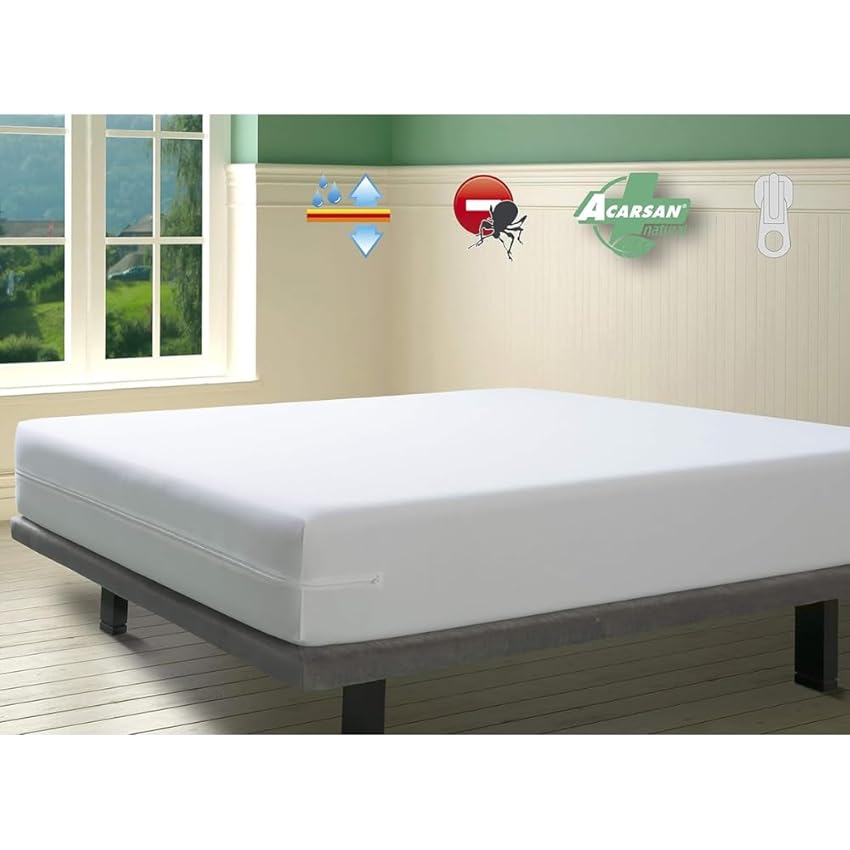 Savel. Coprimaterasso con trattamento Antiacaro Impermeabile e traspirante | 150x190/200cm Savel. Coprimaterasso con trattamento Antiacaro Impermeabile e traspirante | 150x190/200cm