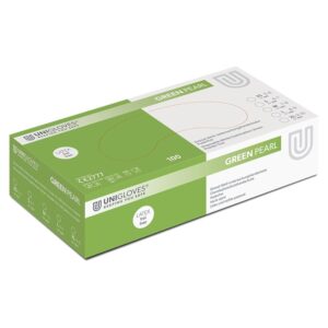 UNIGLOVES Lime Pearl Guanti Monouso in Nitrile - Resistenti
