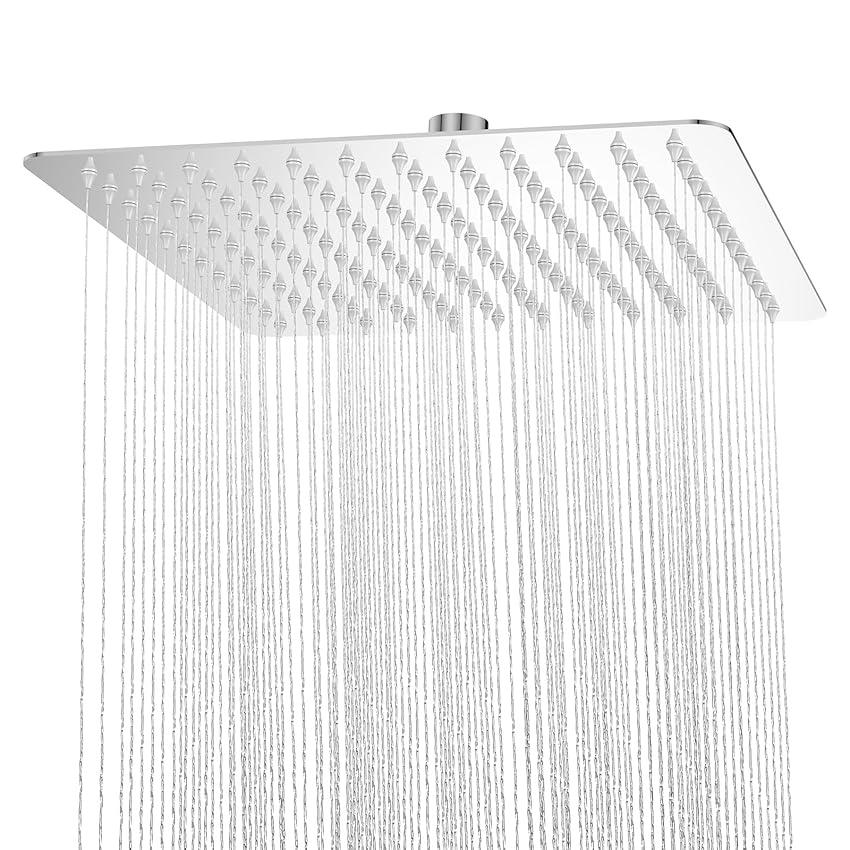 YEAUPE PRO Doccia a pioggia 10 pollici - Soffione doccia angolare in acciaio inox YEAUPE PRO Doccia a pioggia 10 pollici - Soffione doccia angolare in acciaio inox