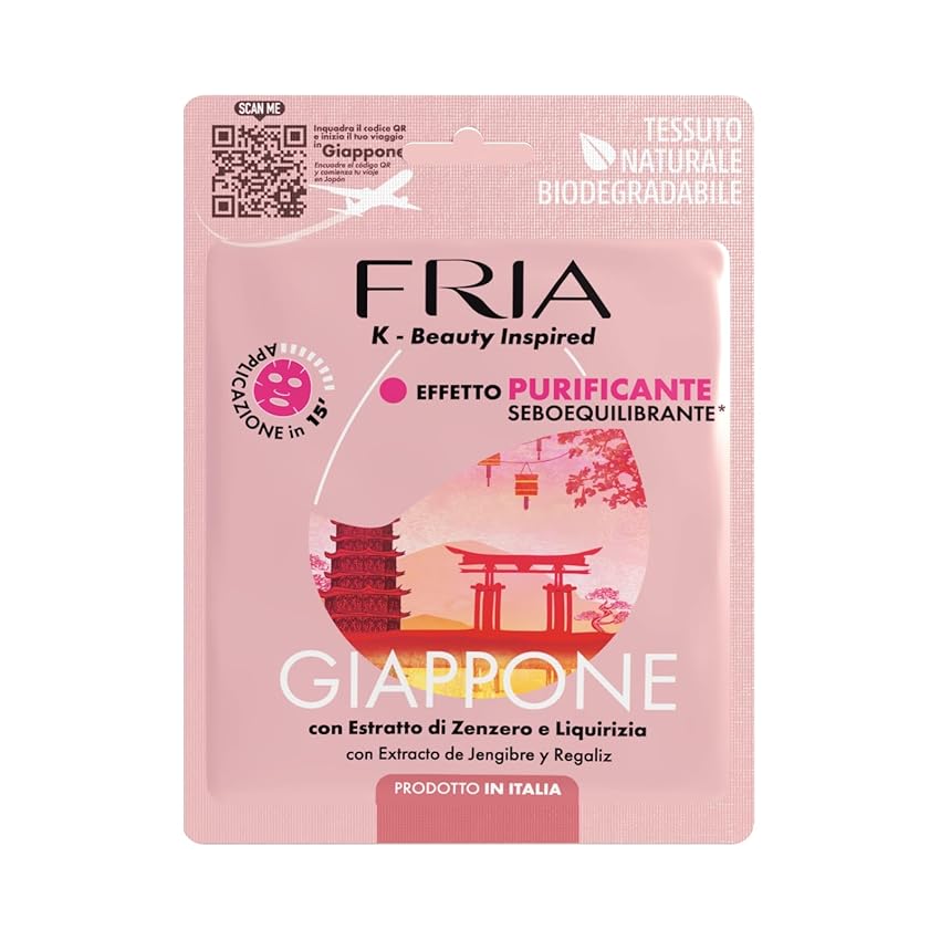 Fria K-Beauty Maschera Viso Giappone con estratto di Zenzero Fria K-Beauty Maschera Viso Giappone con estratto di Zenzero