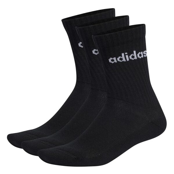 adidas Unisex - Adulto Linear Crew Cushioned Socks 3 Pairs