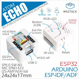 M5Stack Altoparlante intelligente AI programmabile ATOM Echo ufficiale con kit di