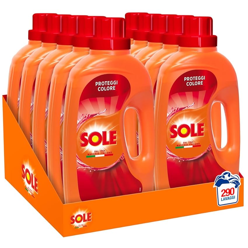 Sole Detersivo Lavatrice Proteggi Colore 290 Lavaggi Sole Detersivo Lavatrice Proteggi Colore 290 Lavaggi