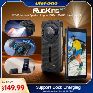 【Estreno mondiale】Ulefone RugKing Telefono robusto 4G Android 15 Fino a 16 GB + 256