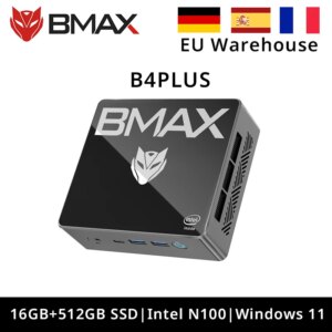 Bmax B4 Plus Mini Pc Windows 11 Pc Intel N100 16Gb 512Gb Ssd 2*Hdmi 1*Type