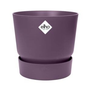 Elho Greenville Round 25 - Vaso per Interno e Esterno - 100% Plastica Riciclata