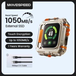 MOVESPEED GD10 1050MB/s SSD esterno 2TB 1TB Touchscreen Crittografia USB3.2 Gen2 Tipo