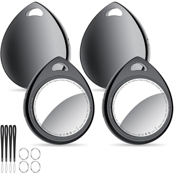 QCOQ® Air Tags 4 Pezzi Nero 2025
