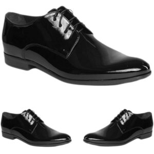 Scarpe Uomo Eleganti Lucide Ecopelle Inglesine Matrimonio Derby Cerimonia VEQUE