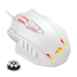 Redragon M908 Impact RGB LED MMO Mouse con pulsanti laterali Mouse ottico cablato