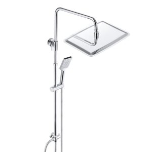 JOHO 304 Colonna Doccia senza Miscelatore in Acciaio Inox 304 Cromato Set Doccia a