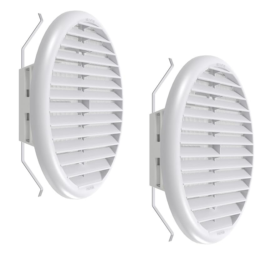 Plikc - Griglia aerazione tonda in ABS con rete anti insetti Plikc - Griglia aerazione tonda in ABS con rete anti insetti