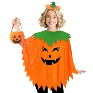 AOLIUP Halloween Costume Zucca Donne: Costume da Mantello di Zucca per Adulto con