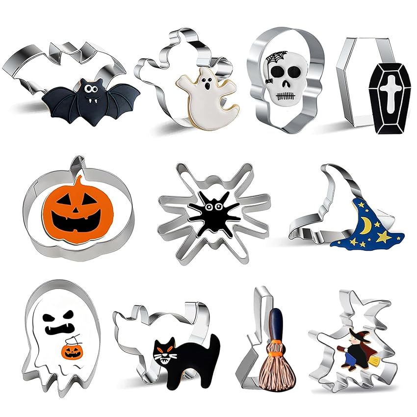 CLHXWU Set di 11 Formine Biscotti Halloween CLHXWU Set di 11 Formine Biscotti Halloween