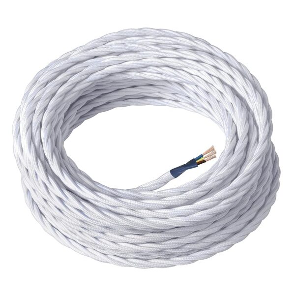 Amarcords - Cavo elettrico tessile colore BIANCO