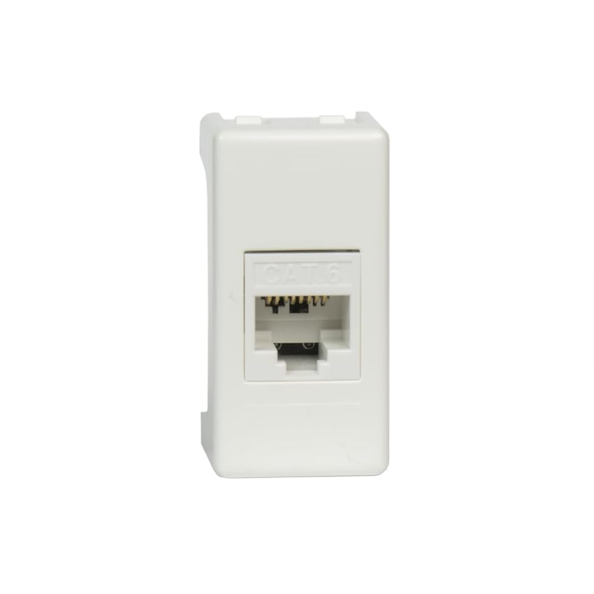 FANTON 23713-37 Presa dati RJ45 UTP 180° cat.6 crimpaggio senza utensile con adattatore FANTON 23713-37 Presa dati RJ45 UTP 180° cat.6 crimpaggio senza utensile con adattatore