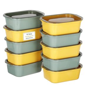 VINATO Contenitori Ermetici per Alimenti 10Pezzi – 500ml Meal Prep