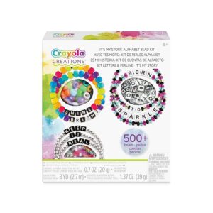 CREATIONS CRAYOLA Set Crea i Tuoi Braccialetti Alphabet Bead – It’s My Story