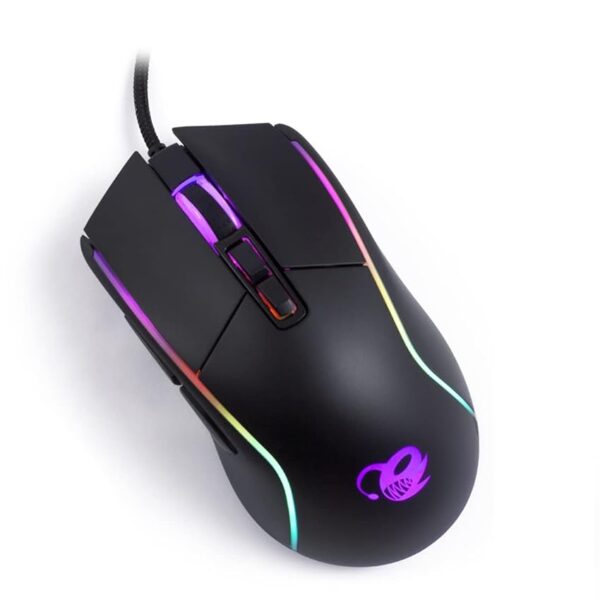 CoolBox DeepDarth - Mouse da gioco ottico con 9 modalità di illuminazione RGB