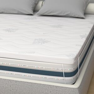 TOPPER CORRETTORE MATERASSO IN MEMORY SINGOLO 85X190 H5 PAD VISCO MEMORY FOAM SFODERABILE ALOE VERA