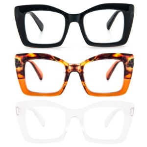 KoKoBin Oprah Occhiali da lettura quadrati da donna Oversized con cerniere a molla