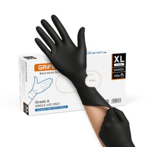 GRIFEMA Guanti Nitrile Monouso Neri – Taglia XL
