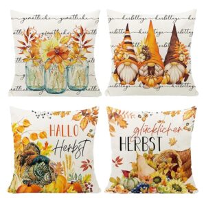 HIQE-FL Set di 4 federe per cuscino