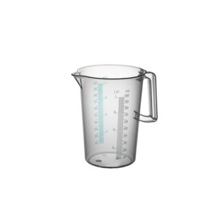PIAZZA - Caraffa Graduata Professionale in Plastica con Manico Chiuso