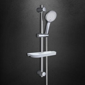 Görbach Colonna doccia Cromata 70 cm in Acciaio Inox 304 a Parete con Mensola Doccia