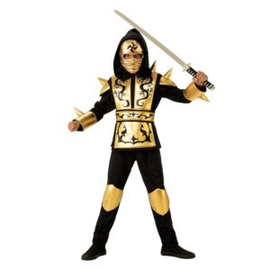 Rubies Costume Ninja Dragon Gold per bambino e bambina