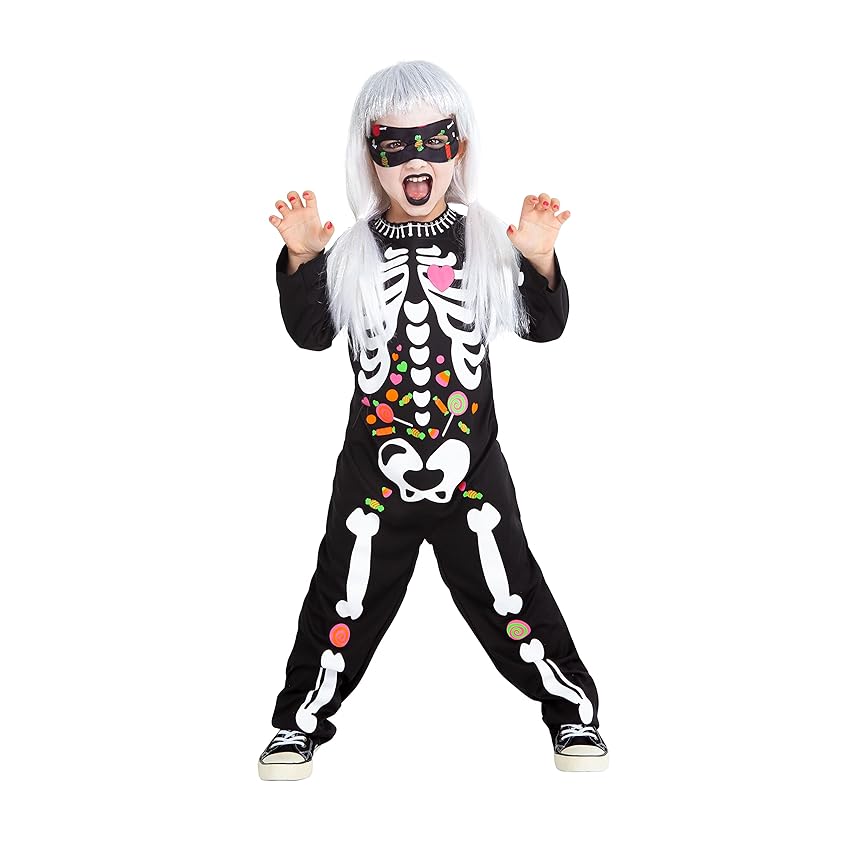 Rubies Costume Scheletto Candy per bambini e bambine Rubies Costume Scheletto Candy per bambini e bambine