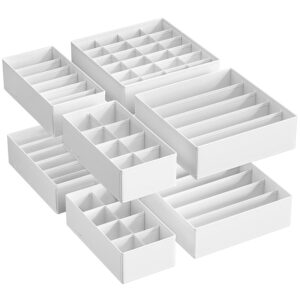 SONGMICS Set di 8 Organizer Armadio Cassettiera Divisori per Cassetti