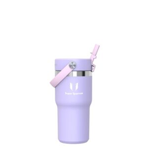 Sparrow Borraccia Termica Bambini - 620ml - Twistpath Borracce con Tappo Flex con Cannuccia