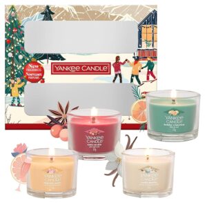 Yankee Candle Set regalo di candele profumate di Natale | 4 mini candele votive riempite