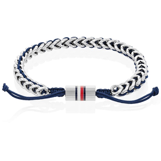 Bracciale Uomo TOMMY HILFIGER BRAIDED 2790511 Acciaio Inossidabile Tessuto Blu