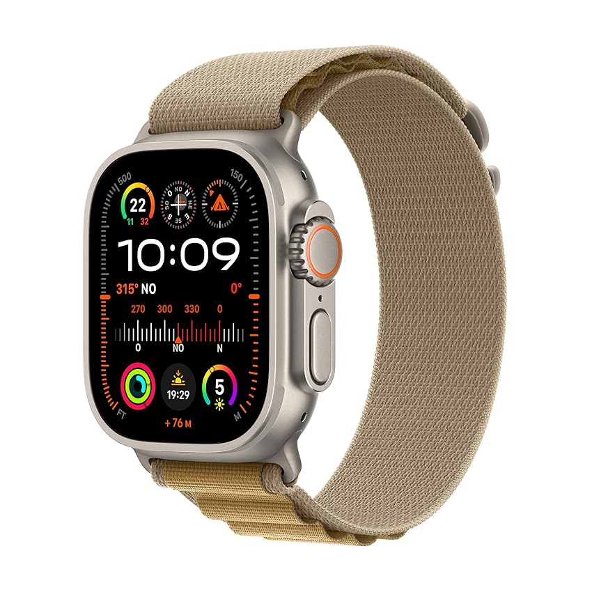 Apple Watch Ultra 2 GPS + Cellular 49 mm Sportwatch con robusta cassa in titanio Naturale Apple Watch Ultra 2 GPS + Cellular 49 mm Sportwatch con robusta cassa in titanio Naturale